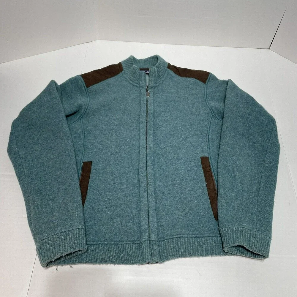 Vintage Patagonia Full Zip Jacket Womens Medium, Teal, Wool Blend, Pockets USA - Picture 9 of 12
